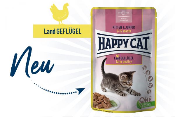 MIS Kitten & Junior Land-Geflügel Pouch 24 x 85g