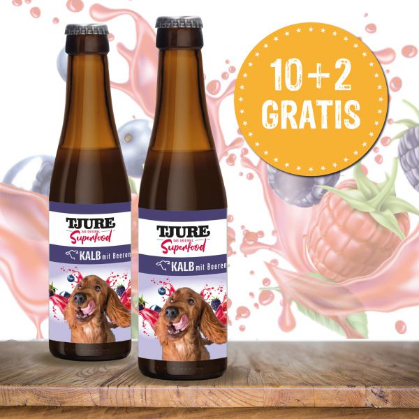 TJURE Kalb mit Beeren 12 x 220 ml "10 kaufen - 2 GRATIS"