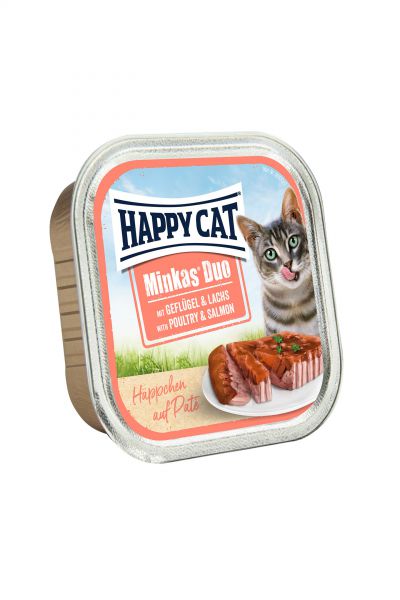Minkas Duo "Geflügel & Lachs" 16 x 100g