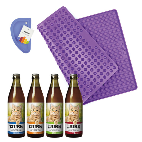 4 x TJURE Katze + Original Collory Backform 1 cm Halbkugel