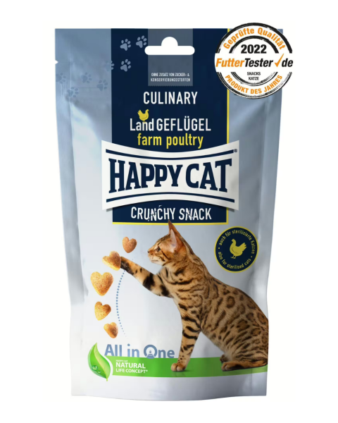 Happy Cat - Culinary Crunchy Snack Land-Geflügel 70g